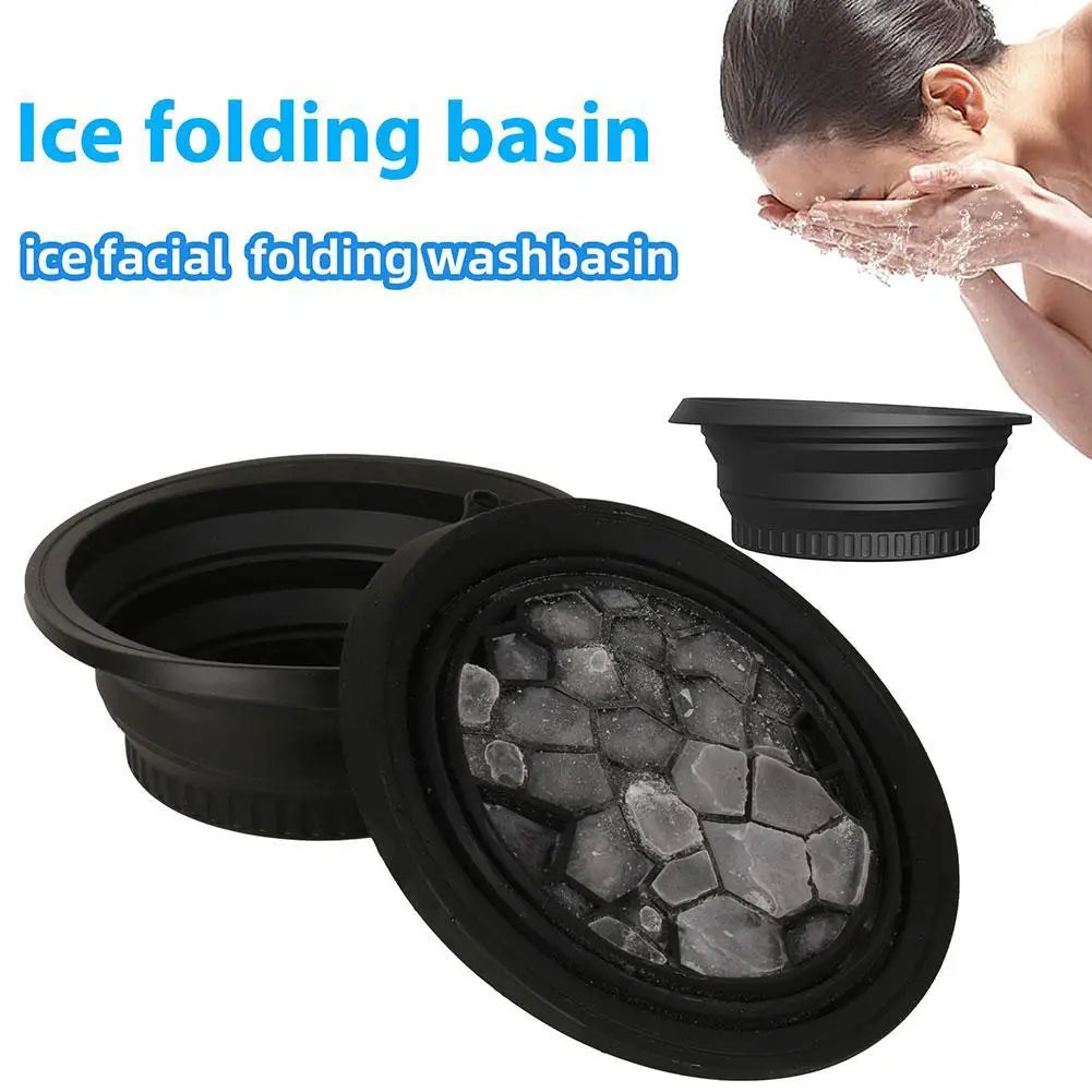 Foldable Silicone Face Ice Bath Bowl – Portable Skin Tool