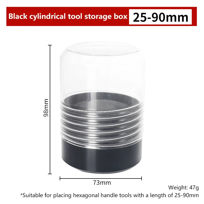 Drill Bit Storage Case Portable 6.35mm Hex Drill Bit Case 5 Sizes Water Resistant PVC Detachable Holder Hangable Storage Oasis Select A5