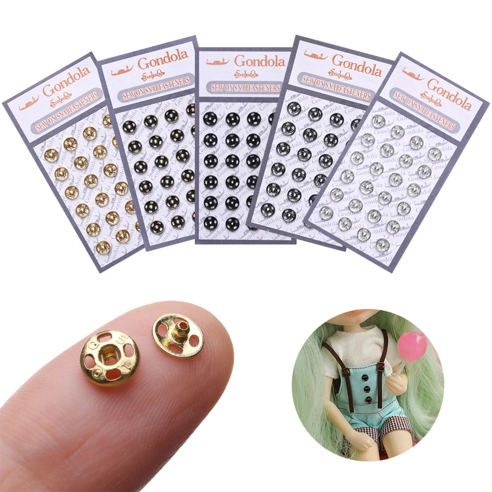 10/24pcs Cute Girl Gift Invisible Snap Craft Metal Buckles DIY Clothes Mini Buttons Clothing Sewing Buckle Oasis Select