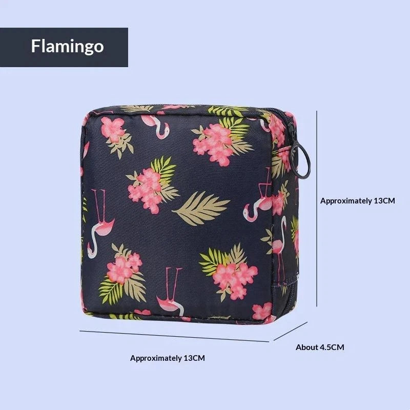 Cute Cartoon Sanitary Pad & Tampon Pouch | Portable Organizer
