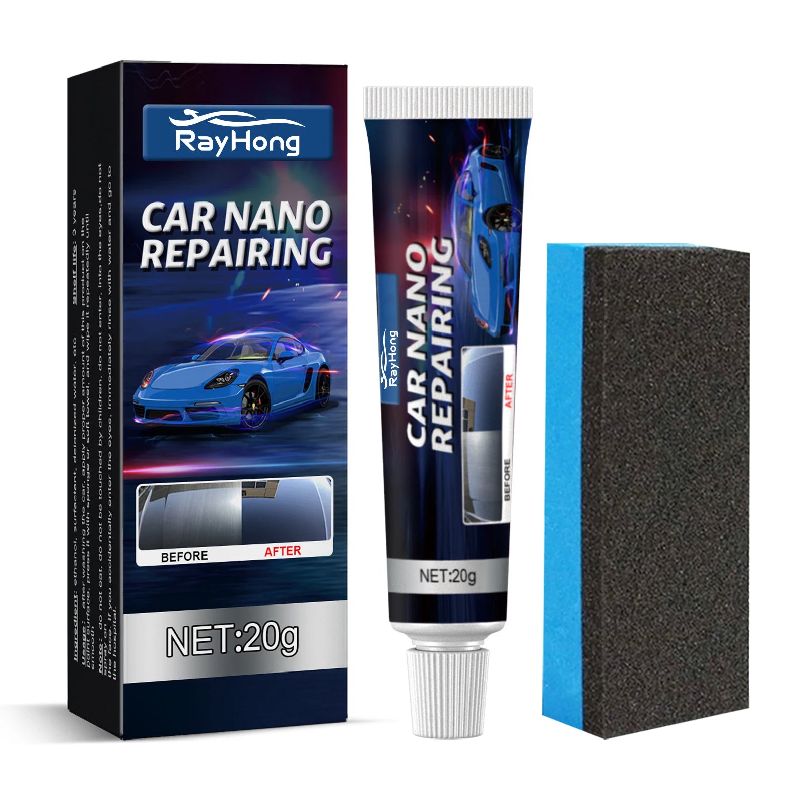 Rayhong Car Coating Liquid Wax Scratch Proof Decontamination Polishing Scratch Repair Protection Cleaner Car Paint Care Tools Oasis Select 20g boxed