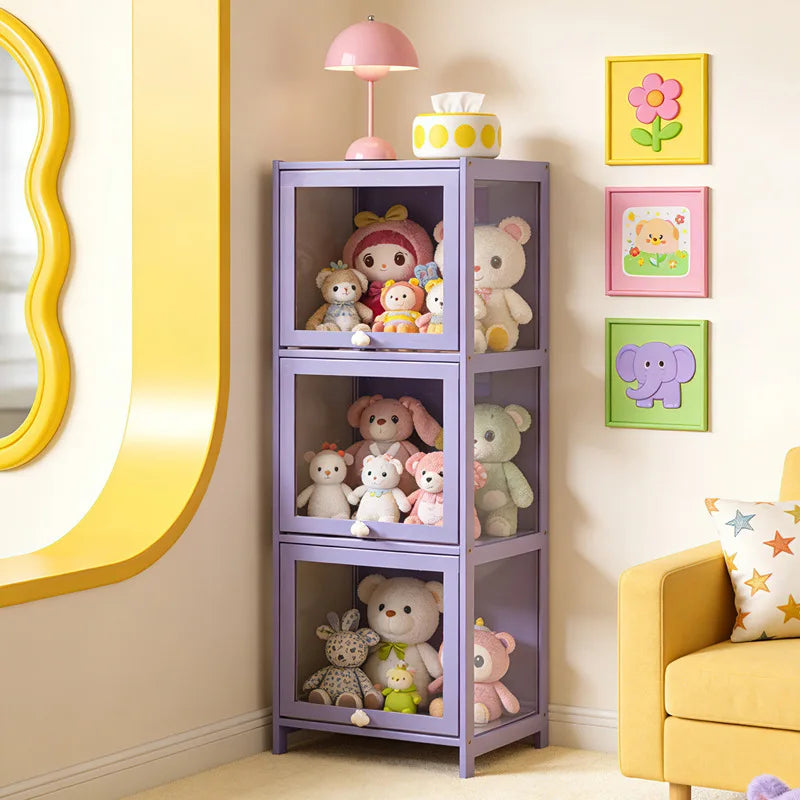 New Doll Storage Doll Doll Display Cabinet Transparent Shelf Display Box Baby Cabinet Pain Cabinet Rack Oasis Select