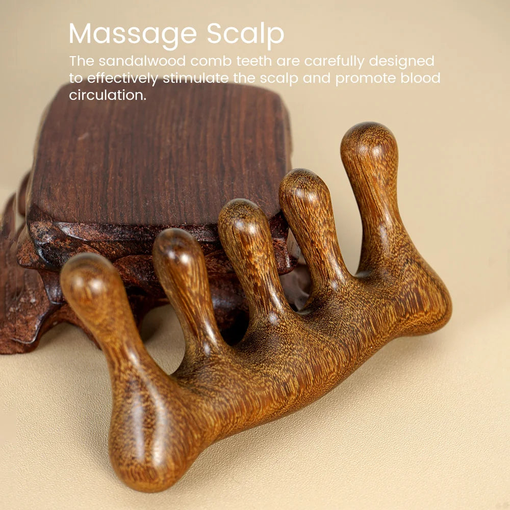 Wooden Wide Tooth Scalp Massage Comb for Hair Detangling Scalp Massage Comb Oasis Select