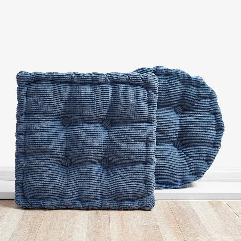 Square Tatami Floor Cushion – Thick Cotton Seat Pad Home & Office Floor Seat Cushion Oasis Select Blue