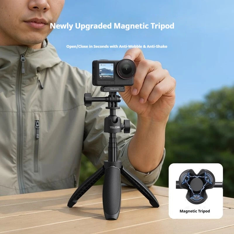 TELESIN Mini Selfie Stick Tripod for DJI Action 6/5 Pro/4/3