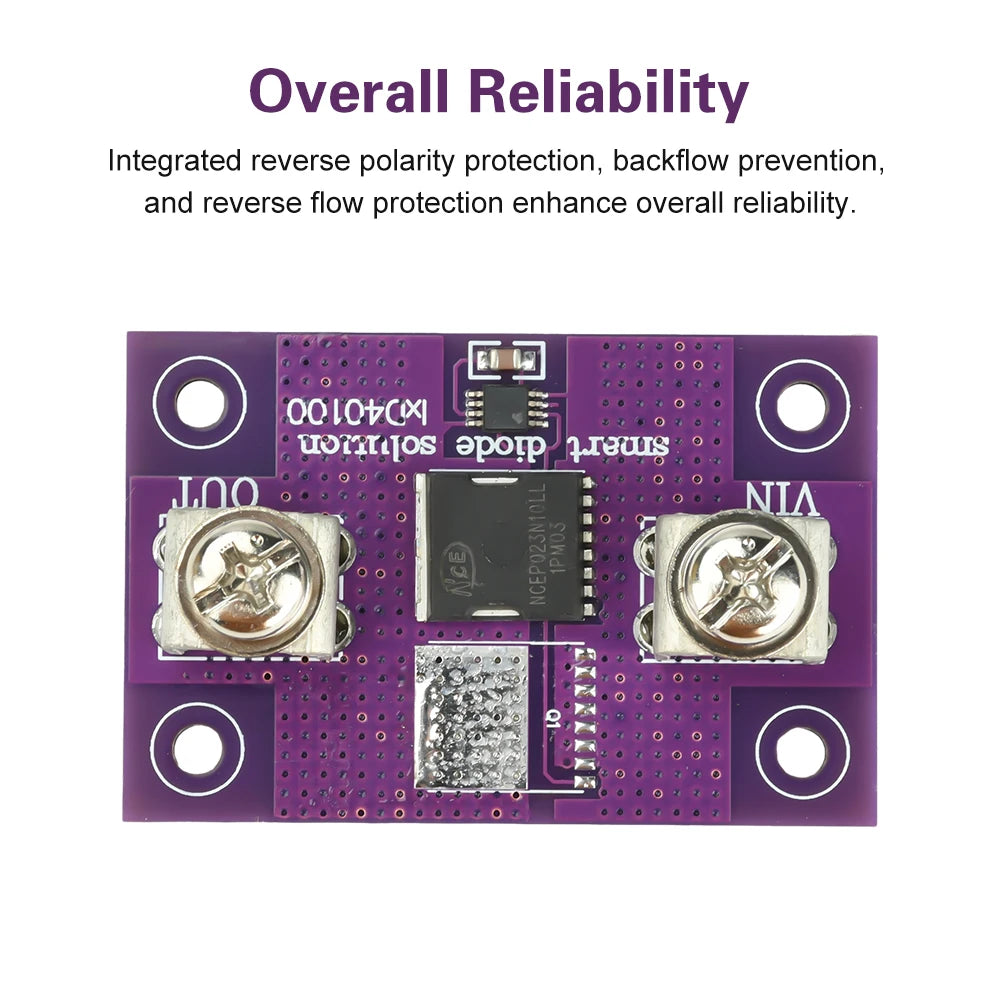 40A 60A MOS Ideal Diode Module No Voltage Limitation No Grounding Solar Energy Anti Reverse Irrigation Anti Backflow Protection Oasis Select