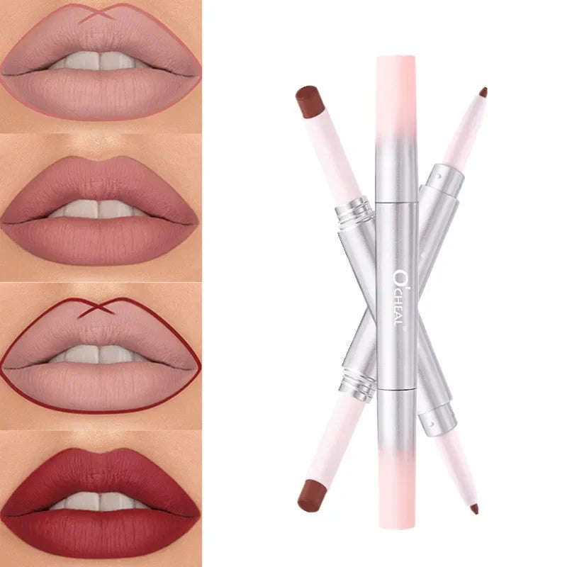 OCHEAL 2-in-1 Matte Lip Liner & Lipstick Pen – Long-Lasting