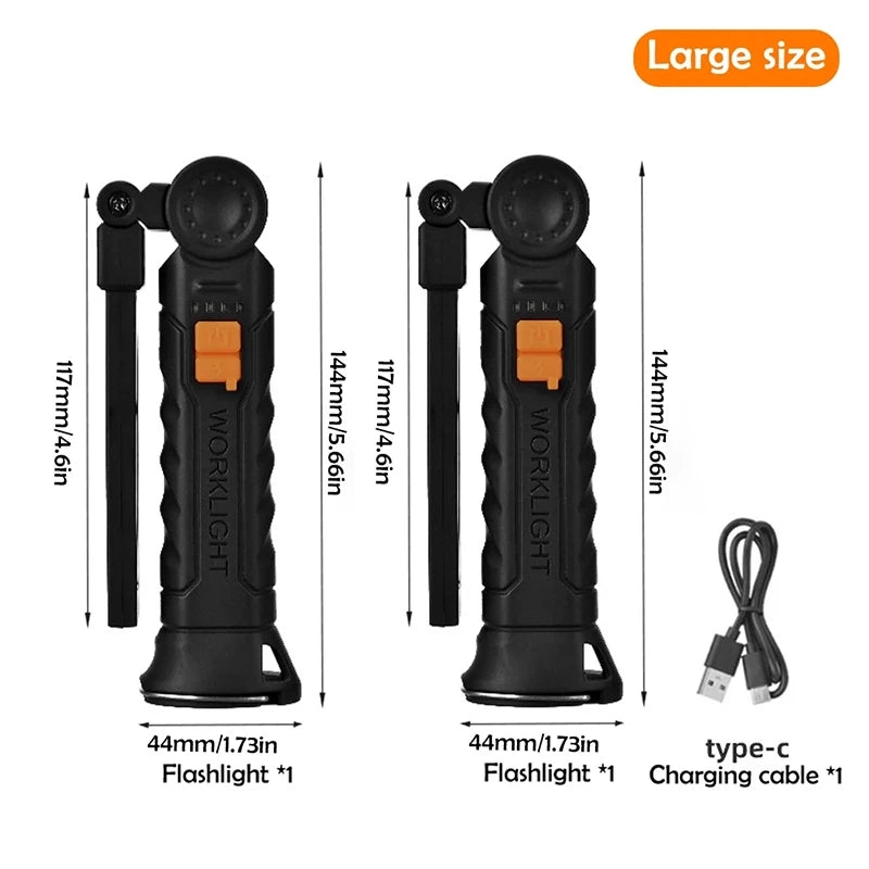KDULIT Folding Magnetic LED Work Light | Rechargeable Camping