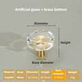 Cupboard Door Handle for Furniture Hardware Solid Brass Crystal Glass Cabinet Pull Kitchen Storage Door Handles Drawer Knobs Oasis Select Sunflower 1Pcs