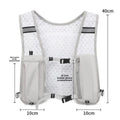 1pcs Running Water Bottle Storage Vest Lightweight Reflective Hydration Chest Pack with Phone Holder for Jogging Hiking Cycling Oasis Select Grey