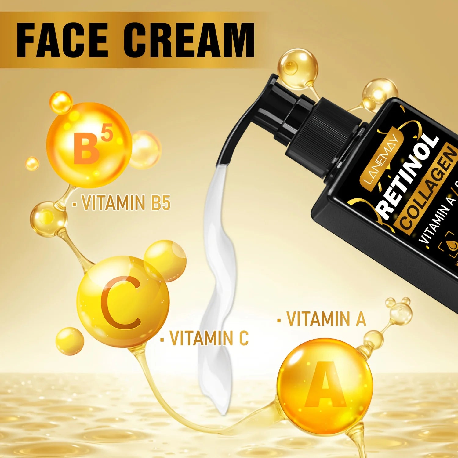Men's Retinol Face Cream – Vitamin A & C, Hydrating & Firming Men's Face Moisturizer Oasis Select