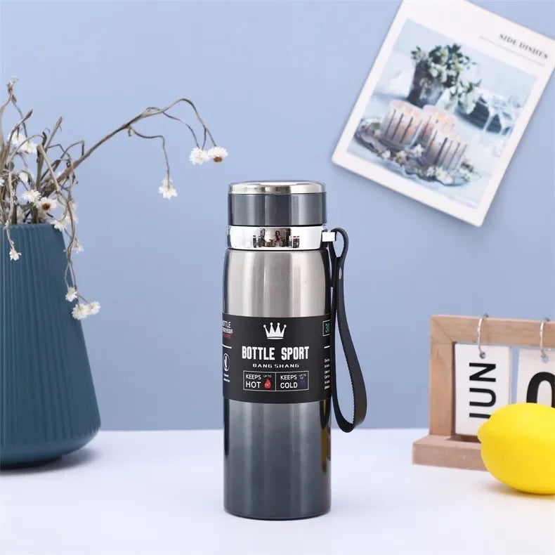 1000ml Thermal Water Bottle Thermos Vacuum Flask Double Stainless Steel Coffee Tea Insulated Cup Leakage-proof for Office Oasis Select Gradient Blue 1000ML