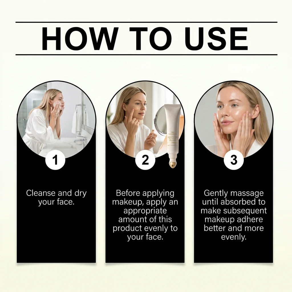 Nicotinamide Makeup Primer Hide Pores Oil Shine Control Brighten Dull Skins Prevent Sunburn Natural Base 3-In-1 Face Concealer Oasis Select