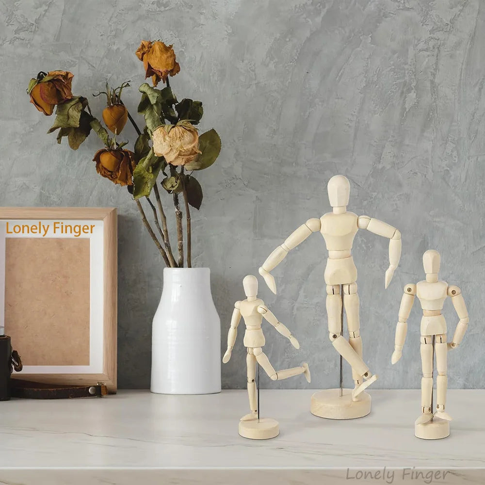 Wooden Hand Body Draw Action Toys Drawing Sketch Mannequin Model Movable Limbs Figures Home Decor Artist Models Jointed Doll Oasis Select
