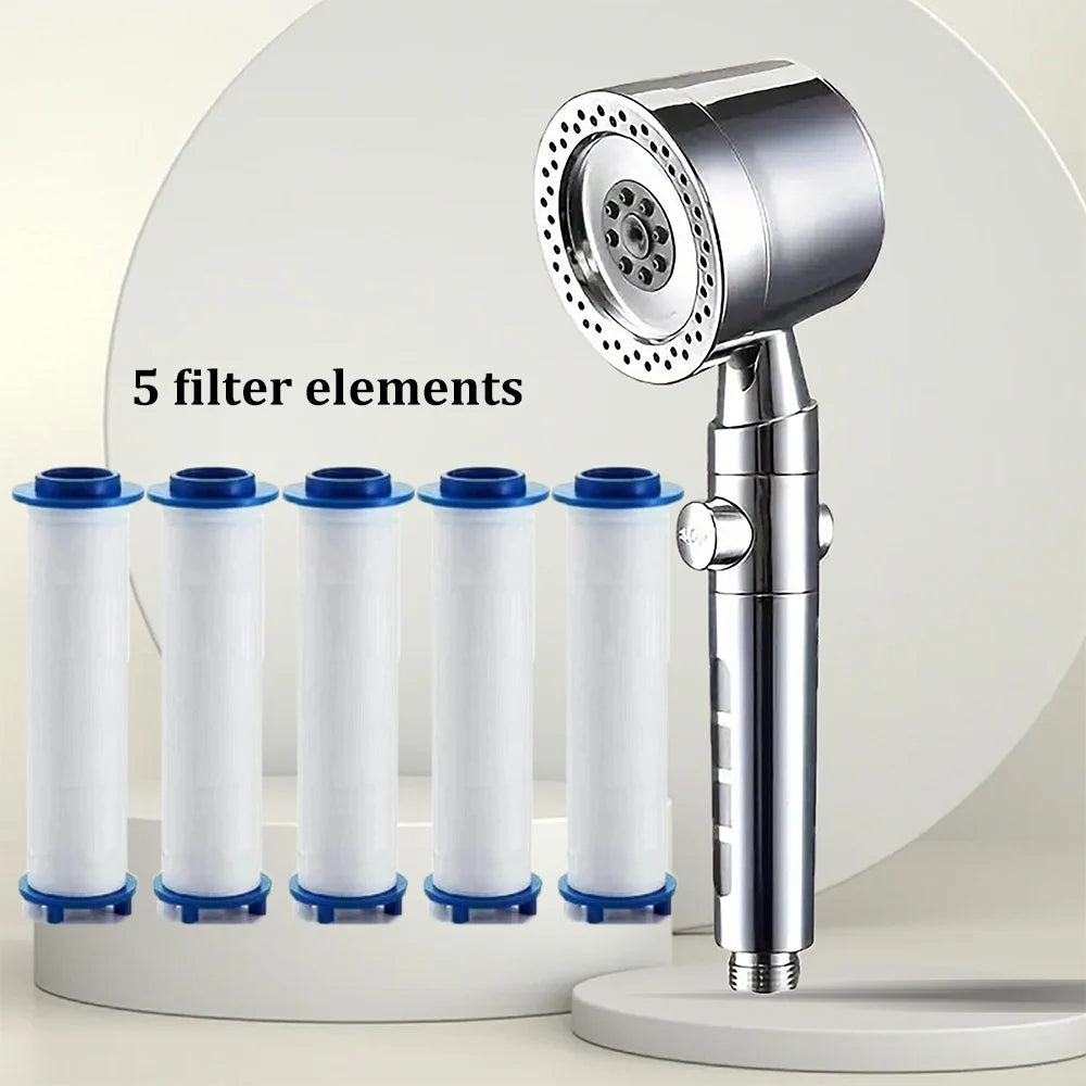 5-Mode Handheld Shower Head | High Pressure & Water Saving