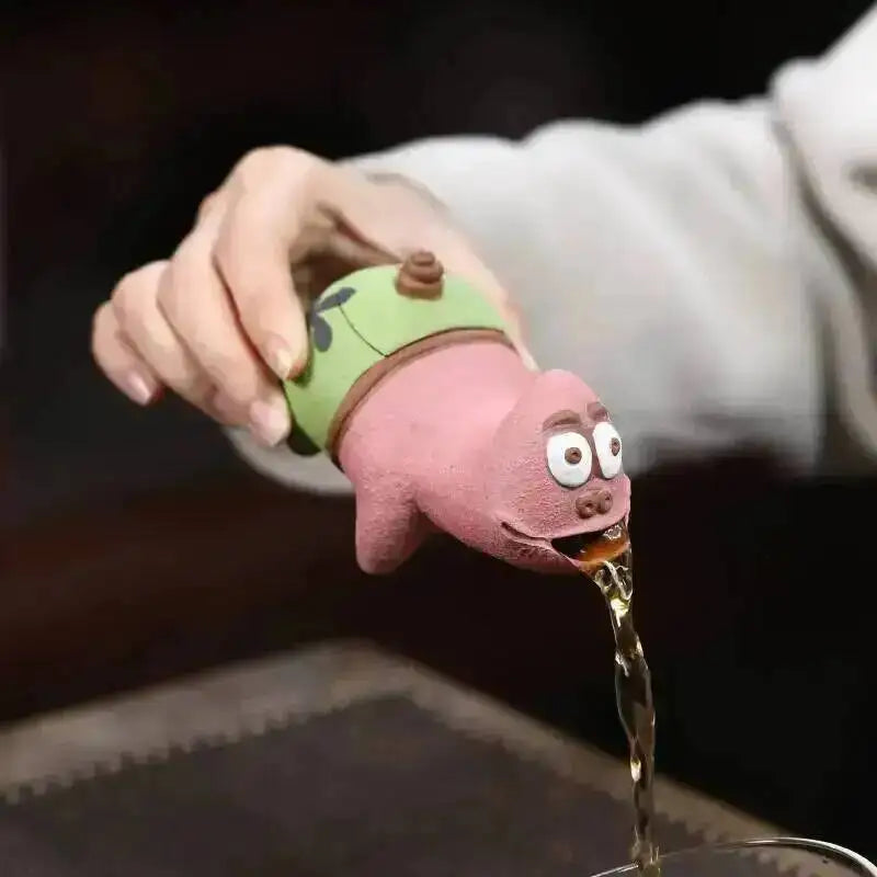 Zisha School Big Star Handheld Teapot Tea Pet Cartoon Creative Handheld Teapot Tea Brewing Pot Tea pet Quick Tea Cup Oasis Select