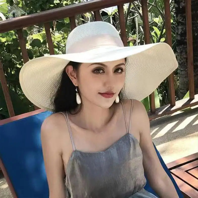 Summer Sun Hat Women Wide Brim UV Protection Fashion Sunshade Breathable Floppy Hat for Outdoor Travel Beach Oasis Select one size D