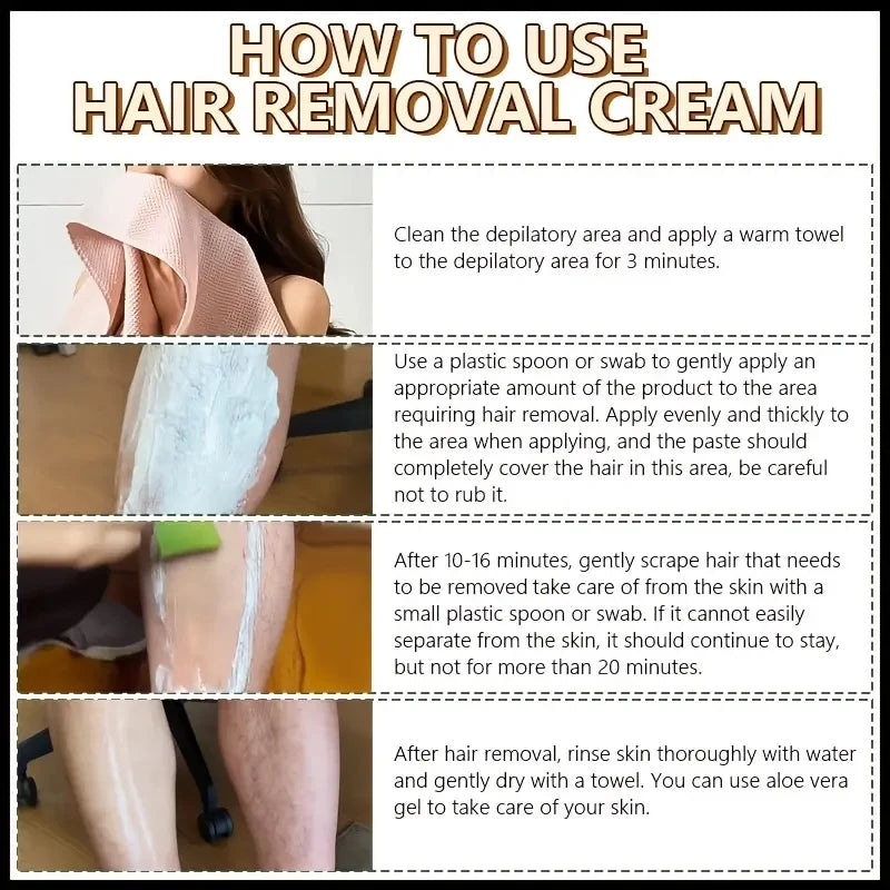 Sensitive Skin Hair Removal Cream – Alcohol-Free Women 100g Hair Removal Cream Oasis Select