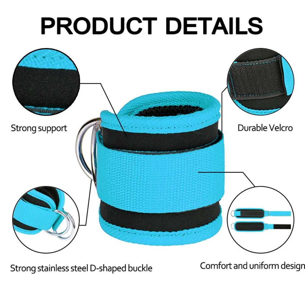 Ankle Straps Leg Strength Workouts Pulley Adjustable D-Ring Support Cuffs Sports Exercises Fitness Home Gym Booty Workouts Oasis Select