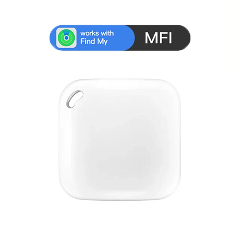 Smart Bluetooth GPS Tracker Work with Apple Find My APP ITag Anti Lost Reminder Device MFI Rated Locator Car Key Pet Kids Finder Oasis Select White
