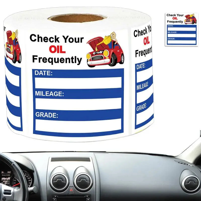 Car Oil Change Reminder Sticker 150 Sheets Oil Change Decals Stickers for auto Easy-Peel Window Decoration Windscreen Decals Oasis Select