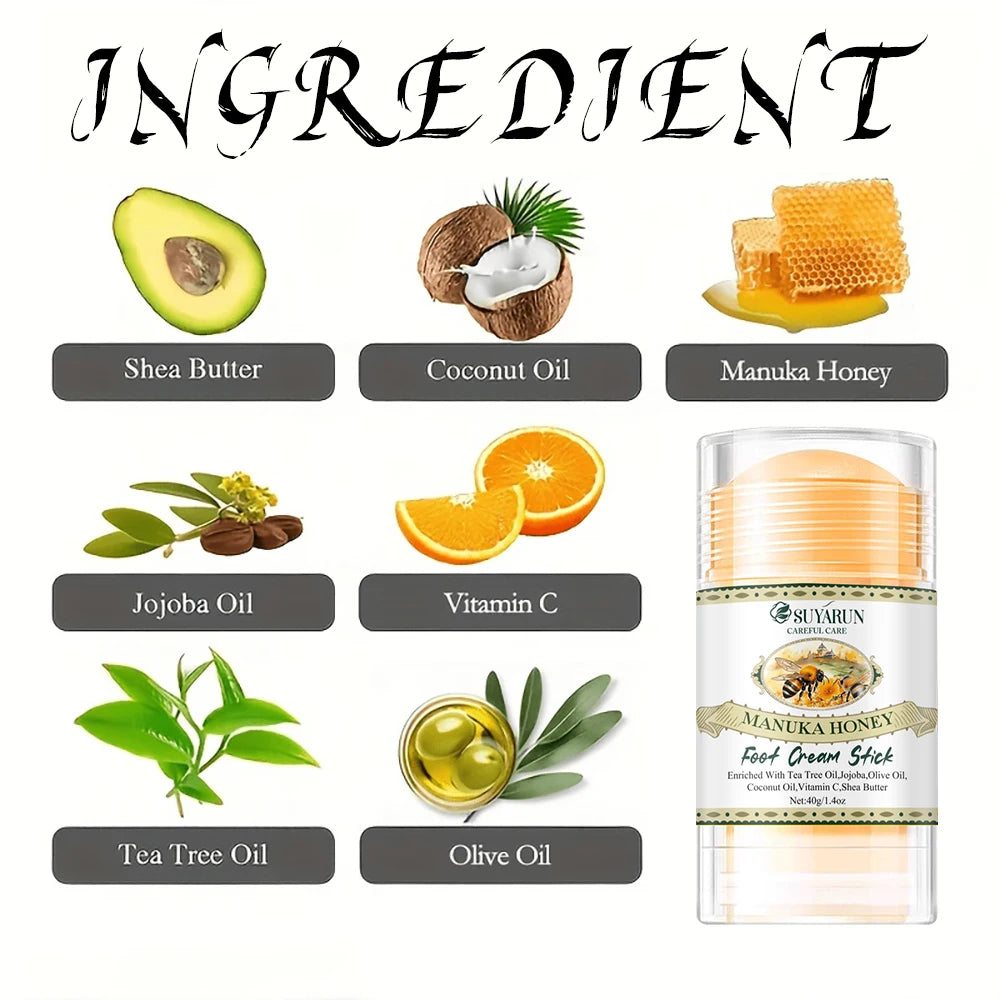 SUYARUN Honey Face & Foot Cream Stick for Dry Rough Skin Moisturizing Cream Stick Oasis Select