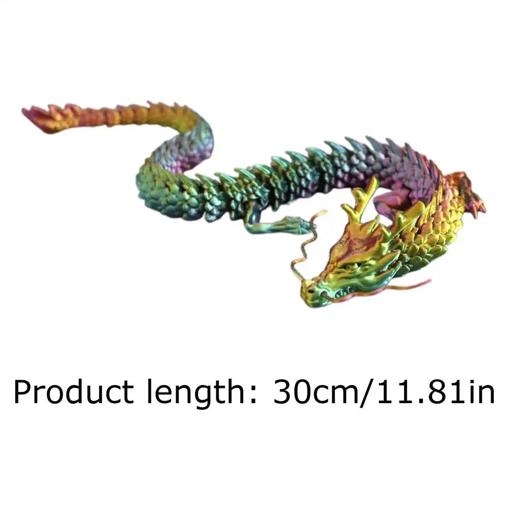 Articulated Dragon 3D Printed Flexible Joint 3D Printed Dragon Dragon Models 3D Printing Stuff Gradient Fantasy Animal Figurines Oasis Select A