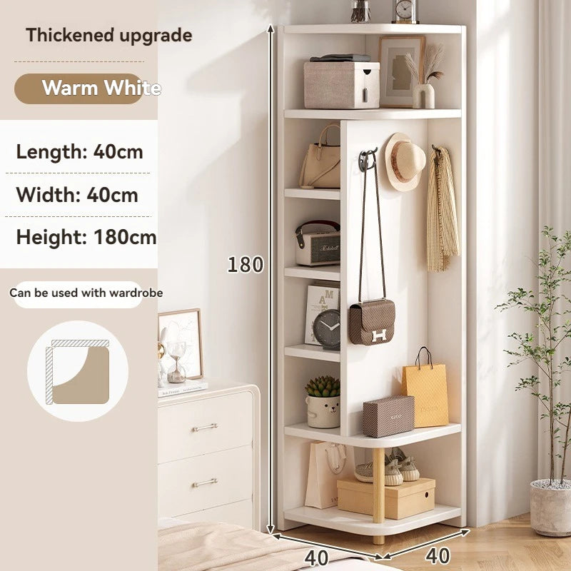 Corner storage cabinet for home use, simple foyer, coat rack, corner wall display cabinet, floor standing bookshelf, bedroom sid Oasis Select six-A-40-180