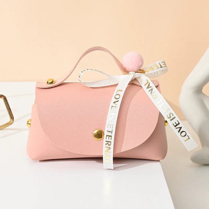 Leather Mini Gift Bag with Bow – Wedding & Party Favour Bag