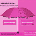 Magic Folding Umbrella with Rainwater Pattern Windproof and Sunshade Umbrella Outdoor Sports UV Protection Umbrella Oasis Select Red