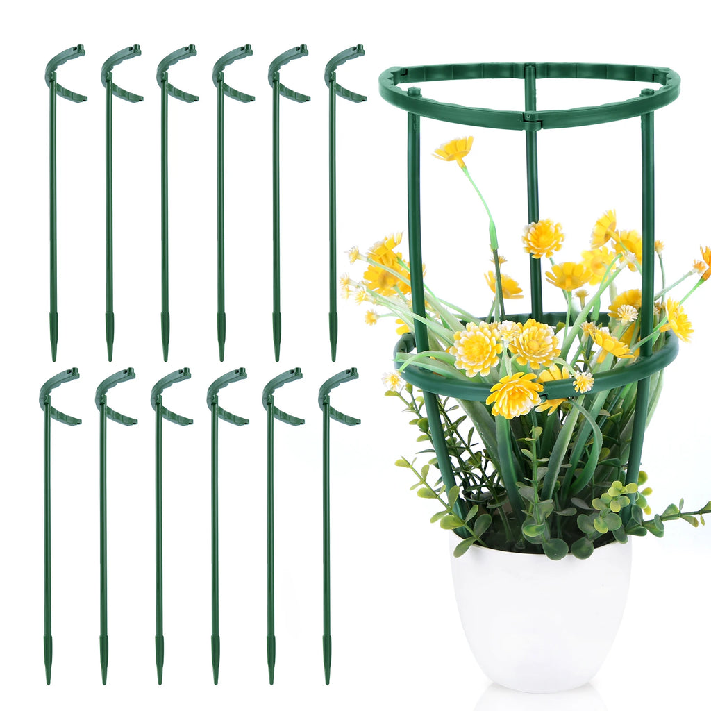 6Pcs Plant Support Stakes Half Round Plant Support Protective Garden Flower Support Indoor Plant Stake Garden Supplies Oasis Select