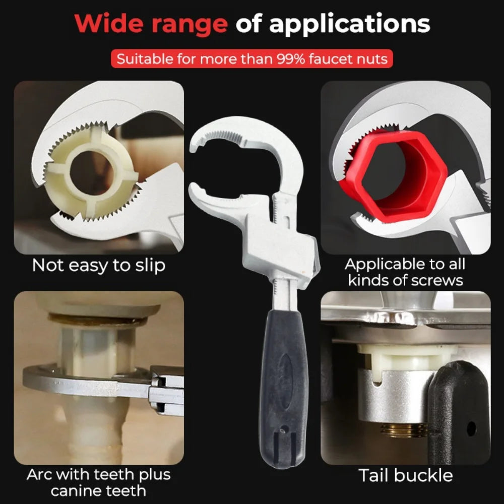 SLADE Adjustable Double-Ended Bath Wrench | Aluminium Alloy Adjustable Bath Wrench Oasis Select