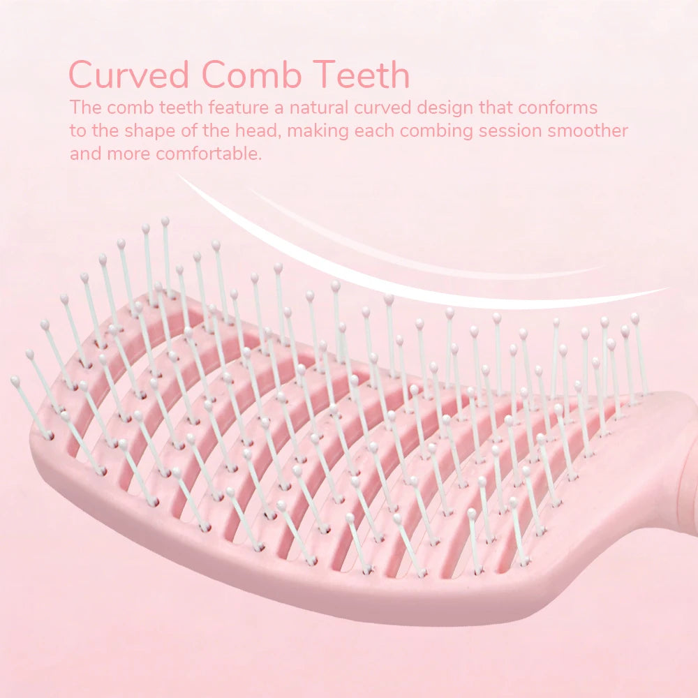 Cherry Blossom Pink Vent Hair Brush – Round-Tip Bristles Vent Hair Brush Oasis Select