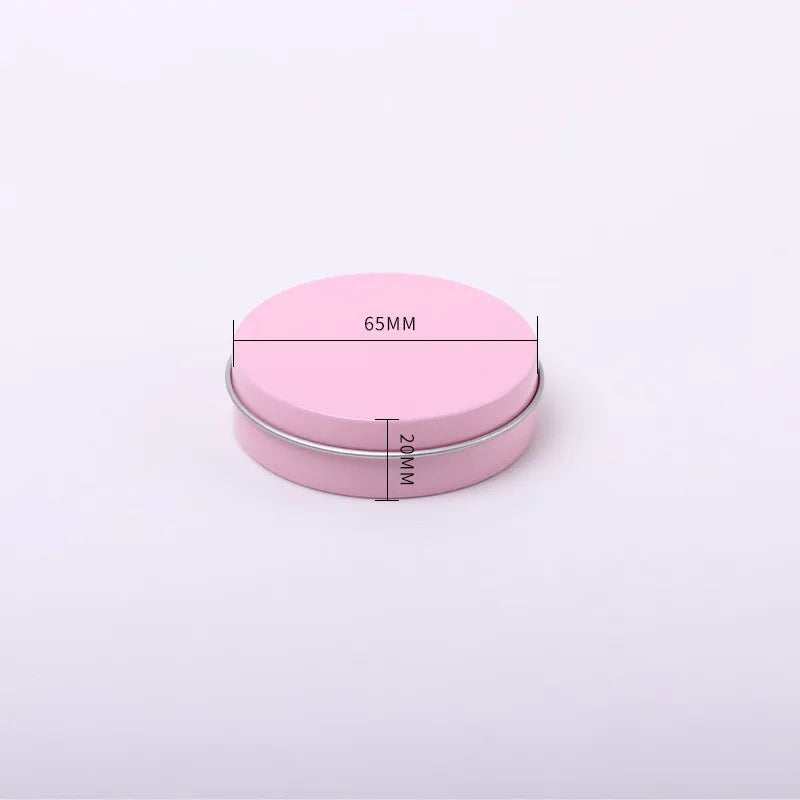 Round Tin Box – Refillable Metal Storage Jar for DIY & Travel