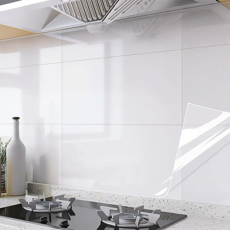 Kitchen Adhesive Wall Wallpaper High Temperature Resistance Oil Pollution Prevention Waterproof Wall Stickers Transparent Home Oasis Select