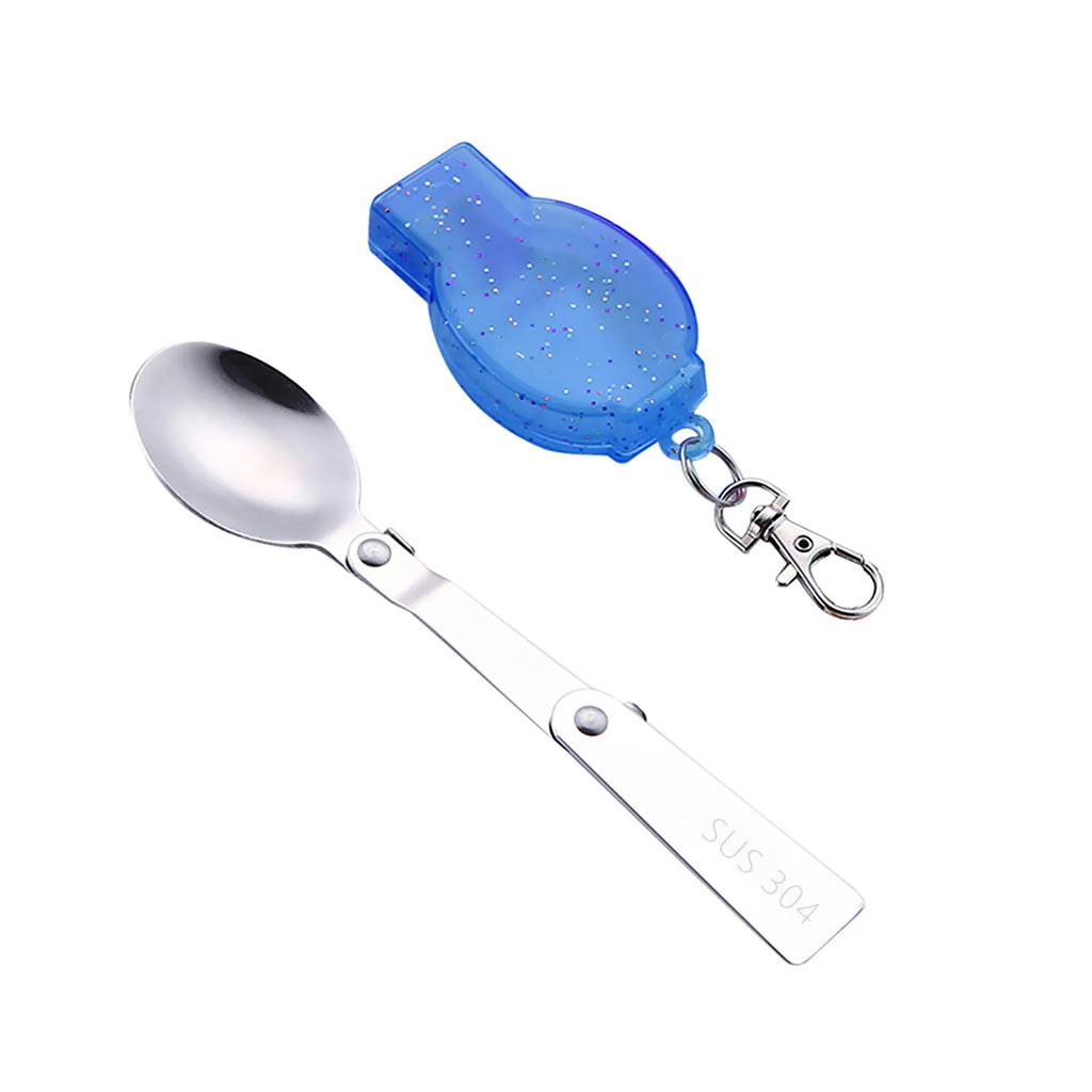 Outdoor Folding Travel Camping Utensil Stainless Pocket Spoon Fork Light Small Foldable Spoon Fork Camping Picnic Tool Tableware Oasis Select