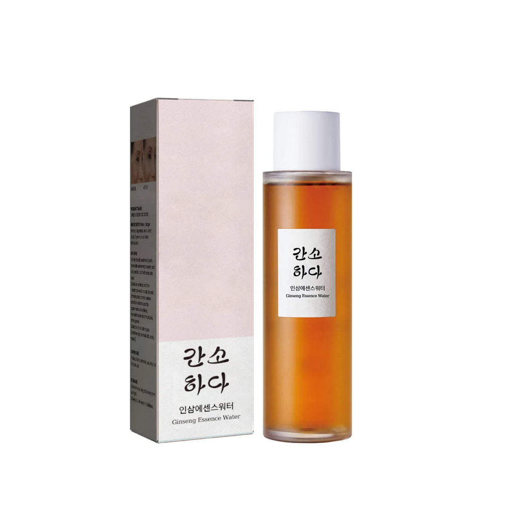 Ginseng Face Essence Wrinkles Remover Anti Aging Tightening Fading Fine Lines Brightening Moisturizing Hyaluronic Acid Serum Oasis Select 150ml boxed