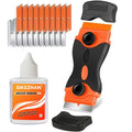 Multi-Use 50ml Sticker Remover Liquid Razor Scraper 20 Blades Kit for Car Home Glass Decal Tint Label Glue Residue Fast Cleaning Oasis Select Full package