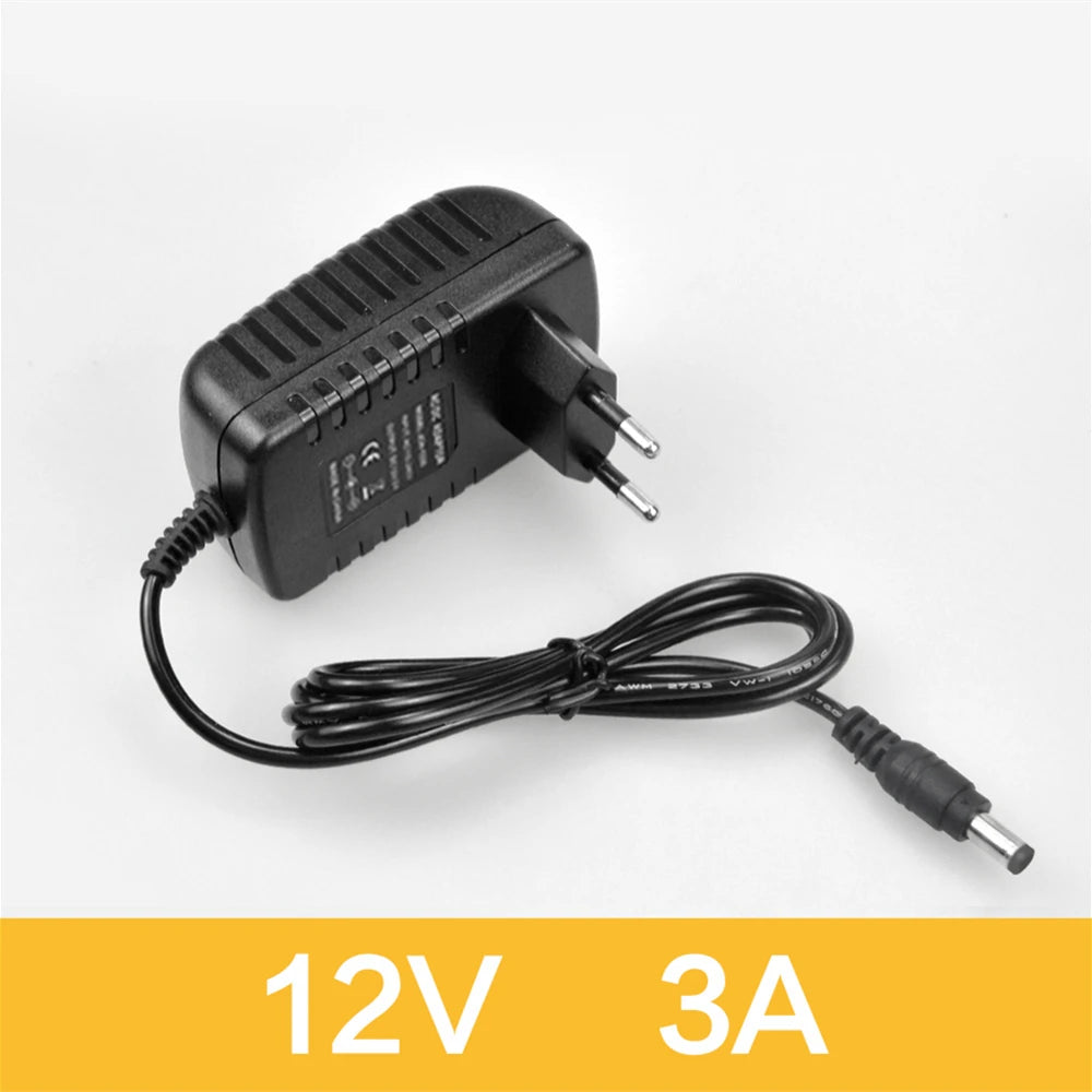 Switching LED Power Supply AC 220V to DC 12V Transformer 1A-8A Charger Adapters Lighting Accessory for LED Bulbs/LED Strips Oasis Select 3A AC220 to DC12V European Power Plug