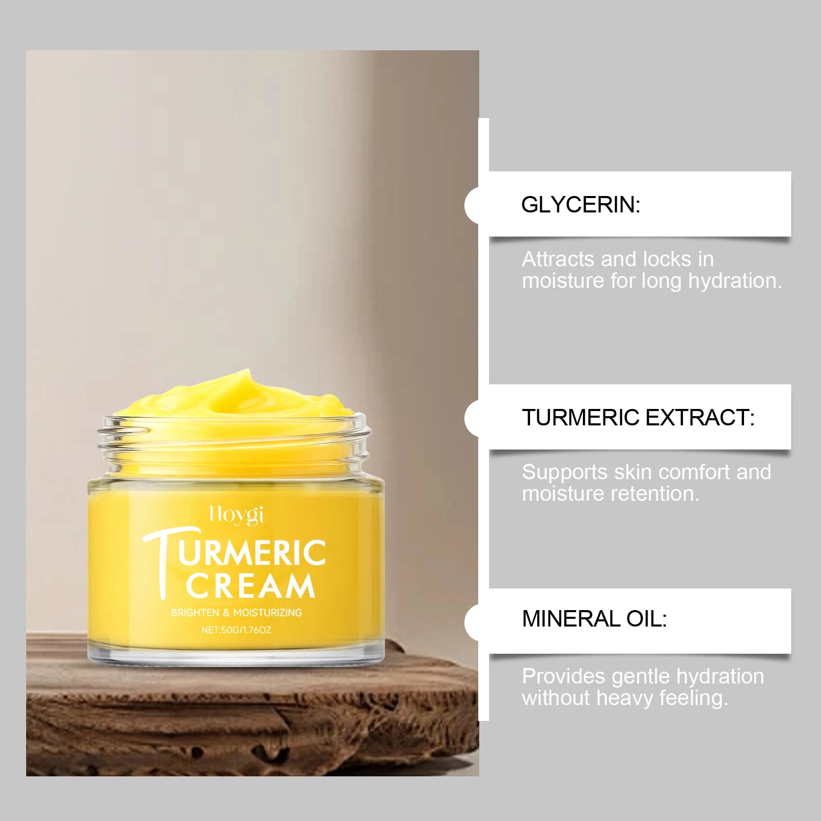 Hoygi Turmeric Brightening Skincare Set – Cream & Cleanser Brightening Skincare Set Oasis Select