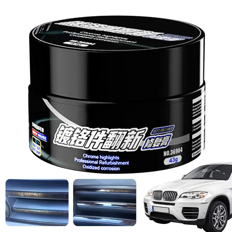 Metal Polish & Cleaner Paste 43g Car Heavy Metal Polish Restorer And Protectant Safe User Friendly Car Chrome Oxidation Remover Oasis Select