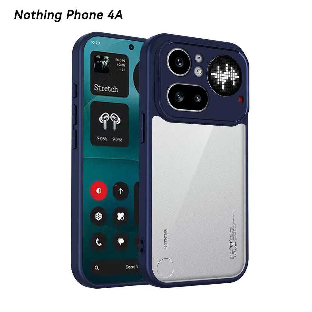 Transparent Matte TPU Silicone Case For Nothing Phone 4A/4A Pro Shockproof Bumper Protection Anti Fingerprint Phone Accessories Oasis Select blue 4A