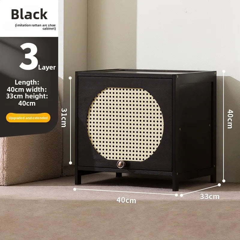 Shoe Cabinet Creative Entrance Cabinet Entrance Door Living Room Locker Storage Integrated Dust-proof Shoe Rack Oasis Select Three layers 40