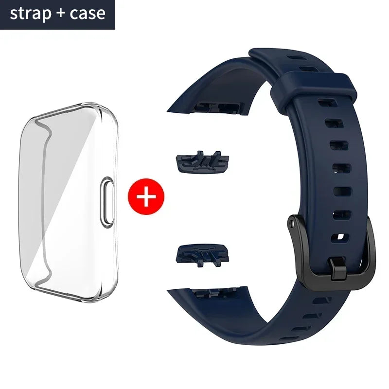Silicone Sport Band Strap for Huawei Band 6 & Honor Band 6 Smart Watch Band Oasis Select Dark Blue Case Strap For Huawei Band 6