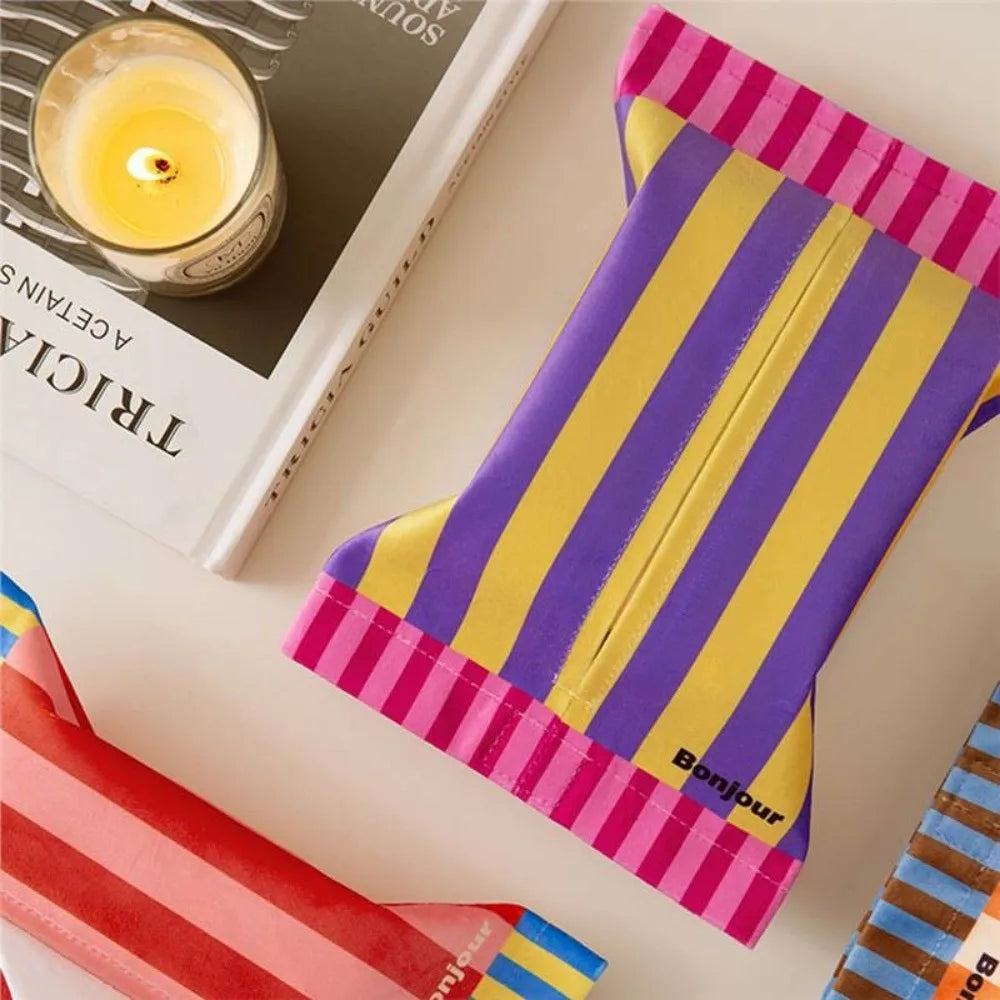 New Luxury Tissue Box Multipurpose Convenient Napkin Storage Bag Portable Napkin Dispenser Car Organizer Decorative Oasis Select Yellow