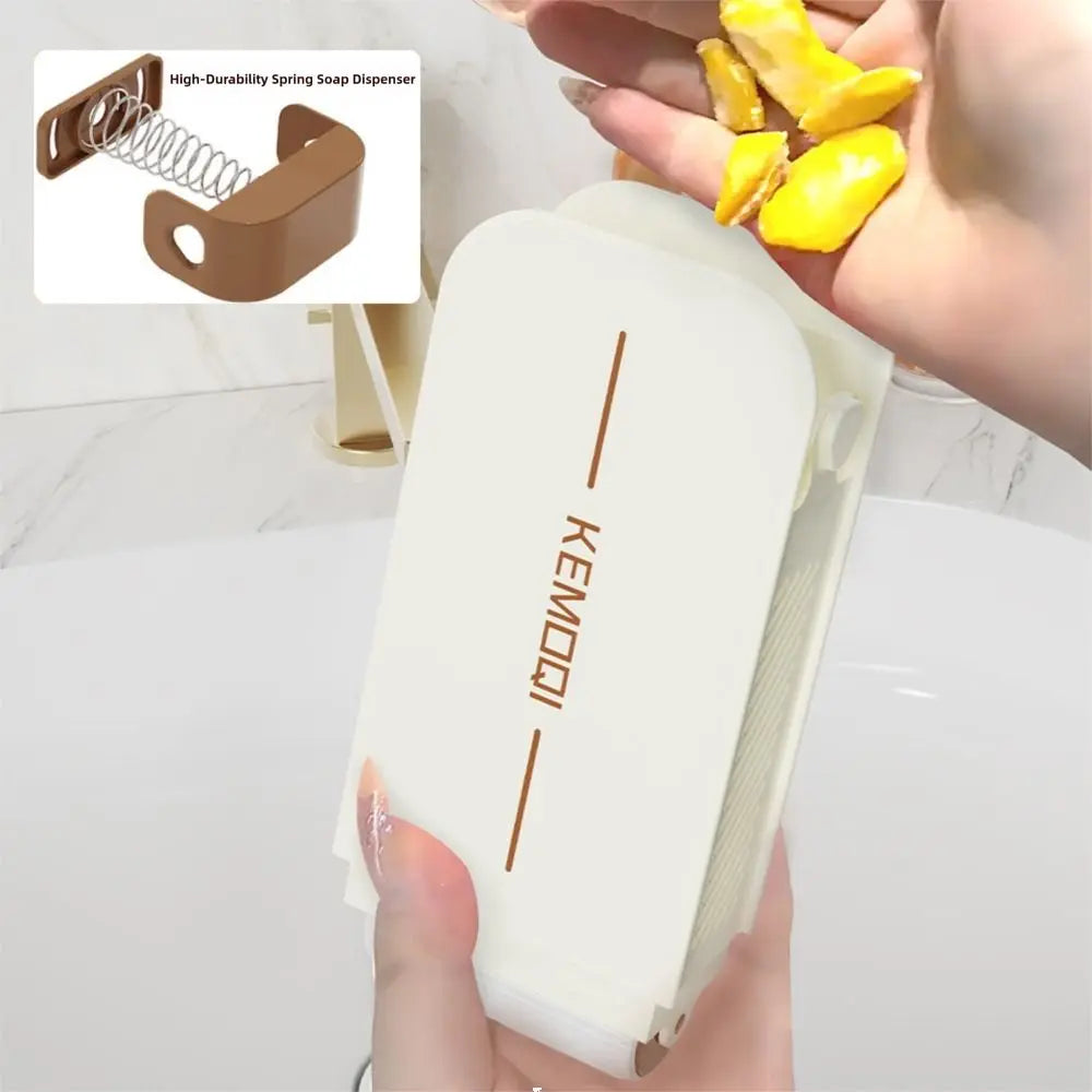 New Multifunctional Soap Box Soap Storage Tool Non-slip Roller Soap Boxes with Brush Drain Soap Storage Boxes Oasis Select