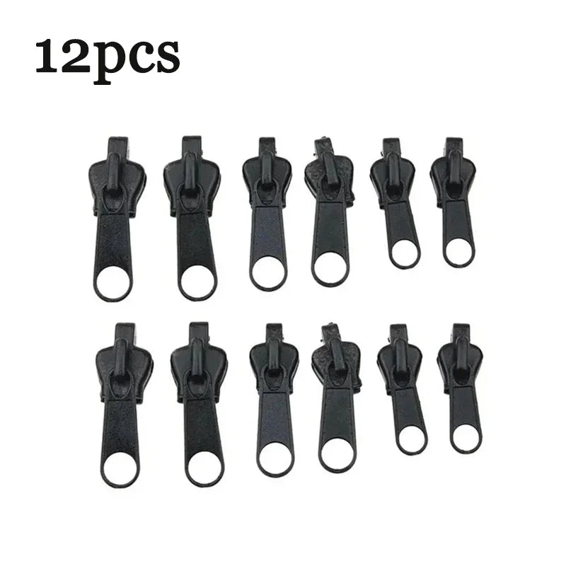 6pcs Instant Zipper Universal Instant Fix Repair Kit Replacement Zip Slider Teeth Multifunctional Clothing Replacement Zipper Oasis Select 12pcs Option1