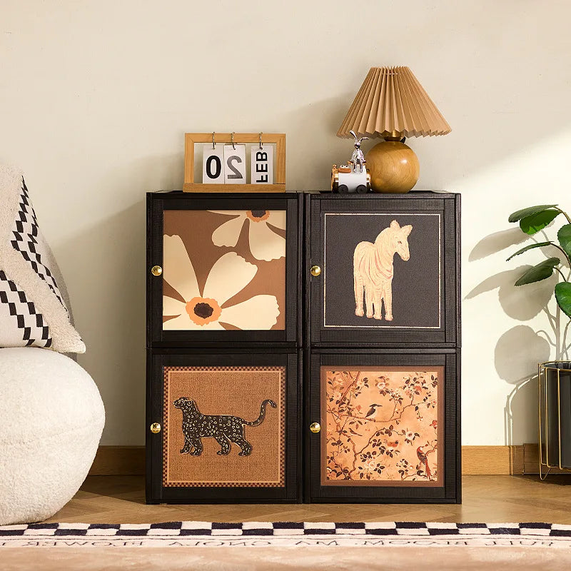 Bedside table Household bedroom Ultra-narrow storage cabinet Creative bedside table Medium antique small bedside table Oasis Select