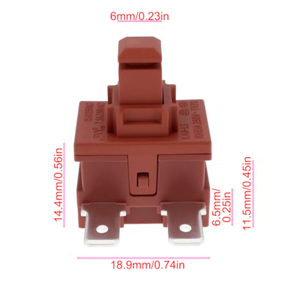 2pcs Power Switch Push Button Switch On-Off Power Button Switch Self-locking Switch For Miele C1 C2 C3 Vacuum Cleaner Oasis Select