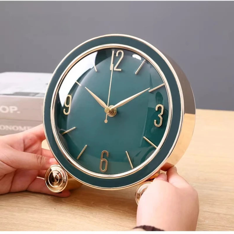 Clock Desktop Light Luxury New European Living Room Home Clock High-end Quartz Desktop Decoration Home Furnishings Oasis Select